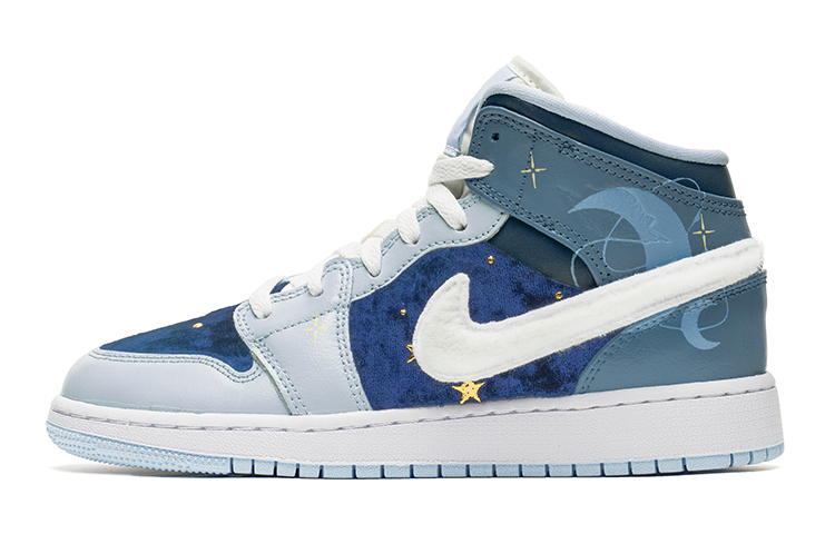 Buy 에어 조던 1 미드 '푸른별밤' (Air Jordan 1 Mid 'Pureunbyeolbam') 555112-401(TeamB-星月克莱因蓝)