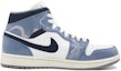 Order 커스텀 에어 조던 1 미드 '블루 화이트' 554724-135(Team39-AMY115锦鲤)