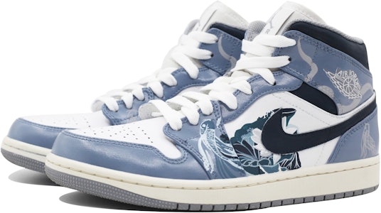 커스텀 에어 조던 1 미드 '블루 화이트' 554724-135(Team39-AMY115锦鲤) Lookbook 커스텀 에어 조던 1 미드 '블루 화이트' 554724-135(Team39-AMY115锦鲤)