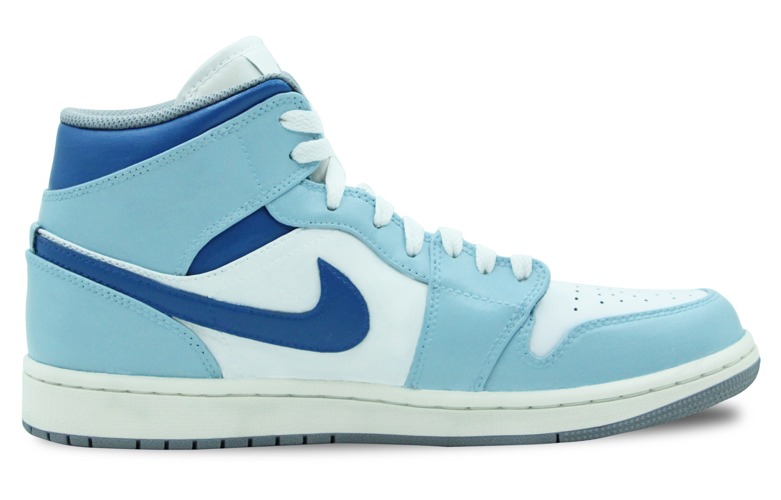 Lookbook [Sepatu Custom] Air Jordan 1 Mid 'Biru Putih' 554724-135(Team39-AMY90鲸)