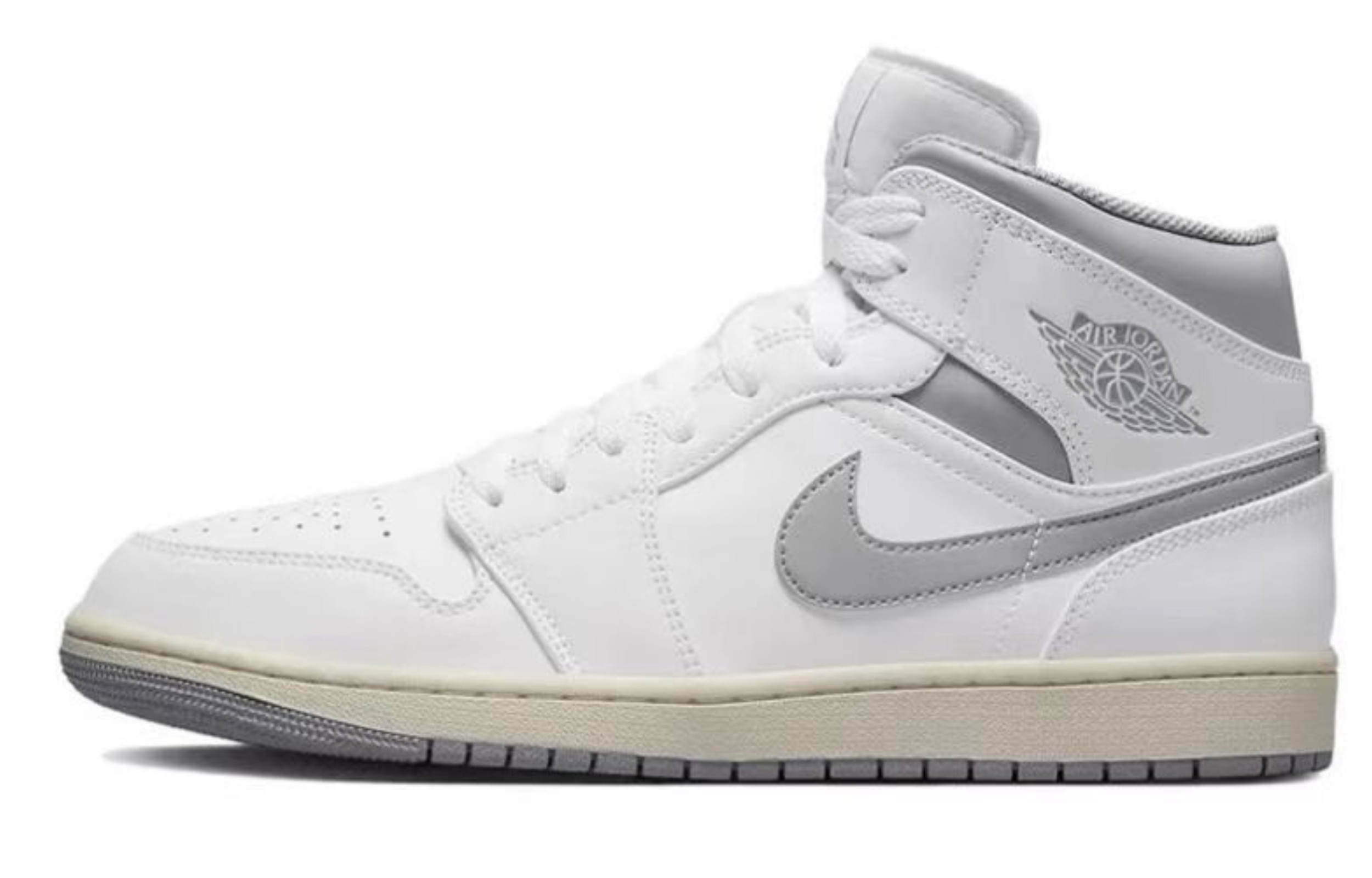 Cheap [Sepatu Custom] Air Jordan 1 Mid 'Biru Putih' 554724-135(Team39-AMY90鲸)