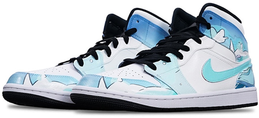 에어 조던 1 미드 '블루 화이트 게이밍' (커스텀) 554725-132(Teamone-AJ女款逍遥) Lookbook 에어 조던 1 미드 '블루 화이트 게이밍' (커스텀) 554725-132(Teamone-AJ女款逍遥)