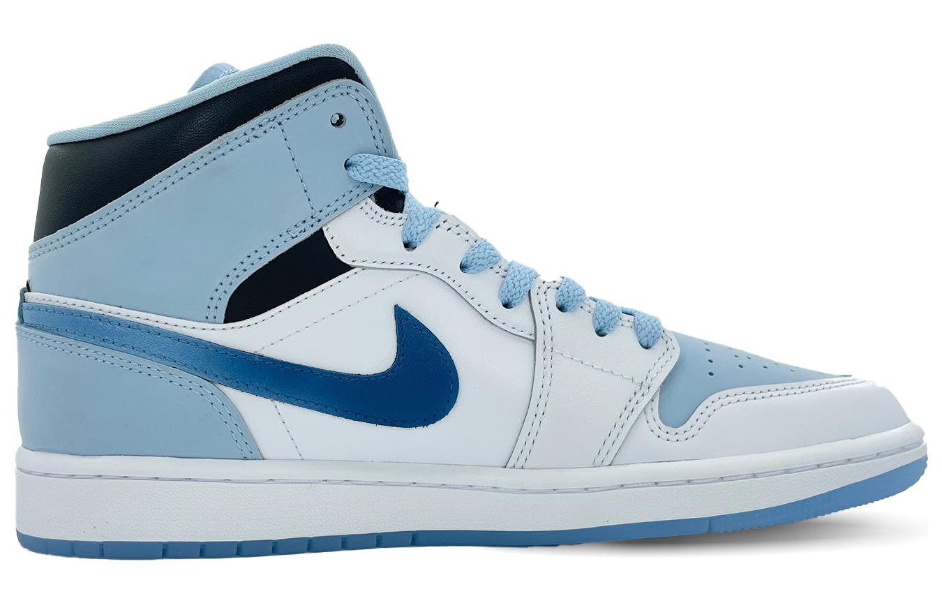 Order [Sepatu Custom] Air Jordan 1 Mid 'Biru Putih Naga Jade' DV1308-104(Team113-玉面小白龙)