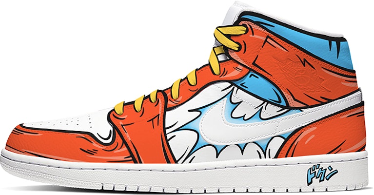 【定制球鞋】Jordan Air Jordan 1 Mid 皮質 二次元 戰鬥服 氣功波 中幫 復古籃球鞋 男款 藍白 Buy 【定制球鞋】Jordan Air Jordan 1 Mid 皮質 二次元 戰鬥服 氣功波 中幫 復古籃球鞋 男款 藍白