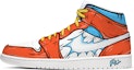 Buy 에어 조던 1 미드 "청백 기공파"(커스텀) 554724-130(Team-E男款二次元气功波橙蓝白)
