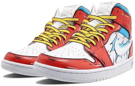 에어 조던 1 미드 "청백 기공파"(커스텀) 554724-130(Team-E男款二次元气功波橙蓝白) Lookbook 에어 조던 1 미드 "청백 기공파"(커스텀) 554724-130(Team-E男款二次元气功波橙蓝白)