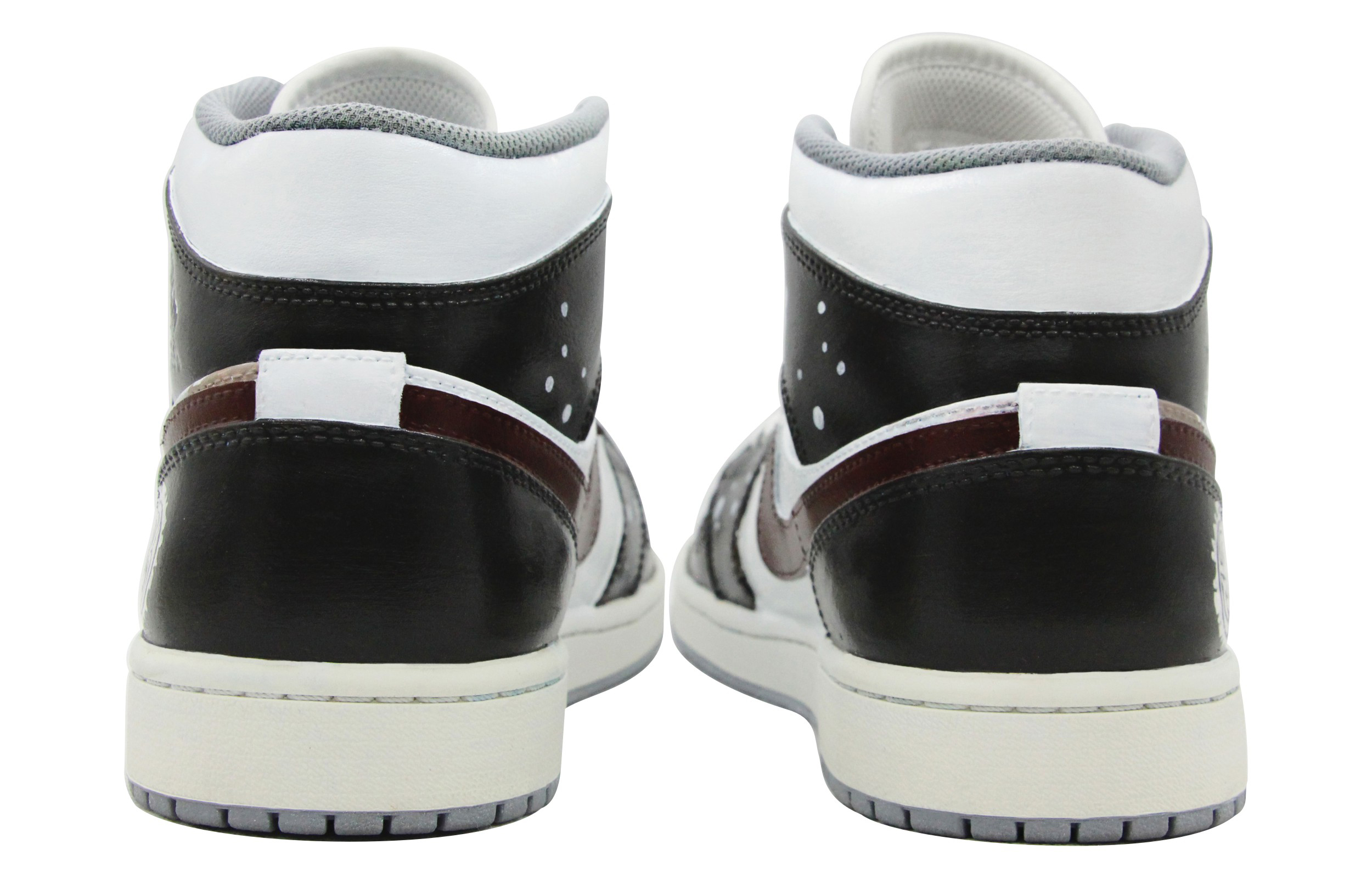 Purchase 【定制球鞋】Jordan Air Jordan 1 Mid 國風復古 簡約 防滑耐磨 中幫 復古籃球鞋 男款 棕白