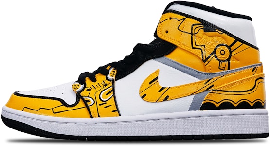 【定制球鞋】Jordan Air Jordan 1 Mid "Island Green" 動漫手繪 大黃蜂 中幫 復古籃球鞋 男款 黃白黑 Buy 【定制球鞋】Jordan Air Jordan 1 Mid "Island Green" 動漫手繪 大黃蜂 中幫 復古籃球鞋 男款 黃白黑
