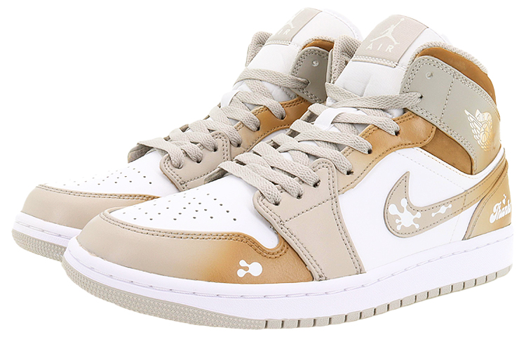 Lookbook [Kasut Custom] Air Jordan 1 Mid 'Karamel Latte' 554724-082(Team10-焦糖奶咖)