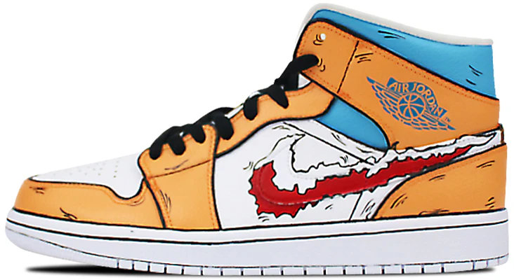 custom-shoes-air-jordan-1-mid-charizard-orange-red-blue