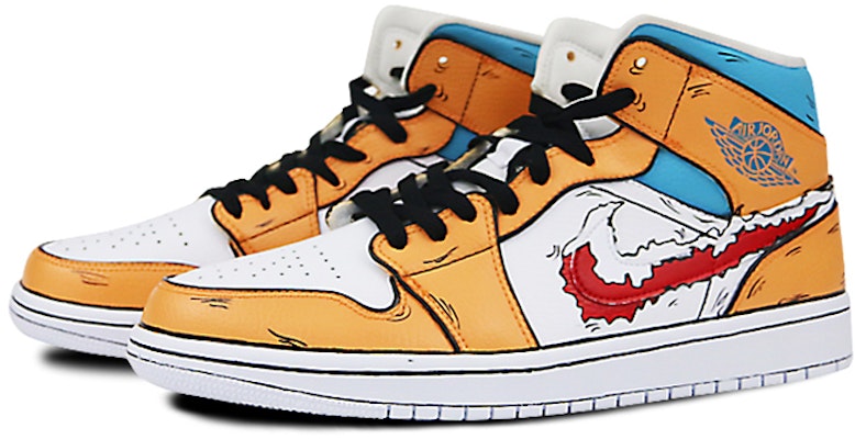 【定製球鞋】Jordan Air Jordan 1 Mid 是在玩鞋 手繪 噴繪 卡通動畫 寶可夢 寵物小精靈 噴火龍 中幫 籃球鞋 男款 橙紅藍 Lookbook 【定製球鞋】Jordan Air Jordan 1 Mid 是在玩鞋 手繪 噴繪 卡通動畫 寶可夢 寵物小精靈 噴火龍 中幫 籃球鞋 男款 橙紅藍