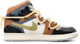 Order 커스텀 에어 조던 1 미드 '치즈 플로우' (Custom 에어 조던 1 미드 '치즈 플로우') DM9652-100(Team16-男款芝士流云皮棕)