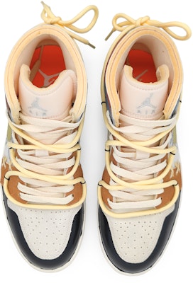 커스텀 에어 조던 1 미드 '치즈 플로우' (Custom 에어 조던 1 미드 '치즈 플로우') DM9652-100(Team16-男款芝士流云皮棕) Shop 커스텀 에어 조던 1 미드 '치즈 플로우' (Custom 에어 조던 1 미드 '치즈 플로우') DM9652-100(Team16-男款芝士流云皮棕)