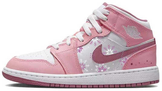 【訂製球鞋】 Jordan Air Jordan 1 櫻花如雪 點點紗籠 減震防滑耐磨 中筒 复古籃球鞋 GS 粉白 Buy 【訂製球鞋】 Jordan Air Jordan 1 櫻花如雪 點點紗籠 減震防滑耐磨 中筒 复古籃球鞋 GS 粉白