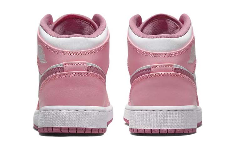 Shop 【訂製球鞋】 Jordan Air Jordan 1 櫻花如雪 點點紗籠 減震防滑耐磨 中筒 复古籃球鞋 GS 粉白