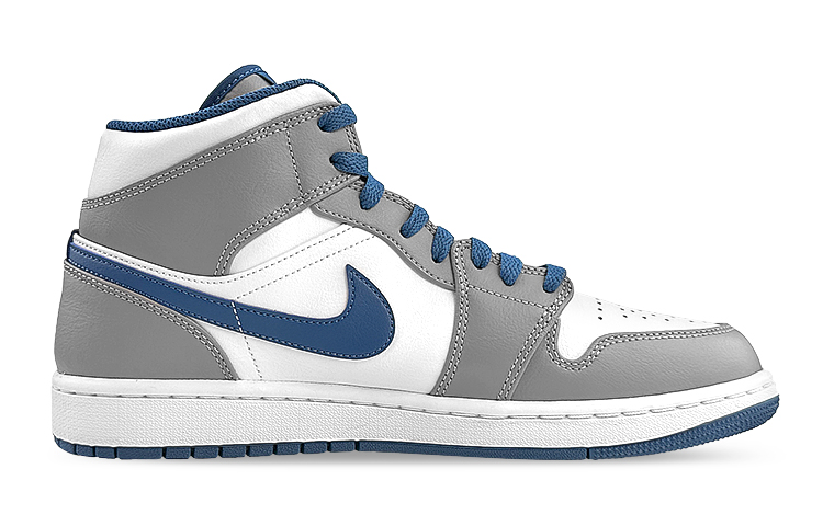 Order [Kasut Istimewa] Air Jordan 1 Mid 'China Lotus Kelabu-Putih-Hitam' DQ8426-014(Team76-男款国风荷花灰白黑)