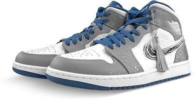 カスタムAJ1ミッド "ロータスグレー" (80 characters) DQ8426-014(Team76-男款国风荷花灰白黑) Lookbook カスタムAJ1ミッド "ロータスグレー" (80 characters) DQ8426-014(Team76-男款国风荷花灰白黑)