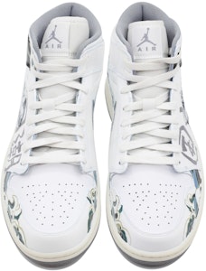 【訂製籃球鞋】Jordan Air Jordan 1 國潮 藝術國風 防滑耐磨 中筒 復古籃球鞋 男款 黑白 Shop 【訂製籃球鞋】Jordan Air Jordan 1 國潮 藝術國風 防滑耐磨 中筒 復古籃球鞋 男款 黑白