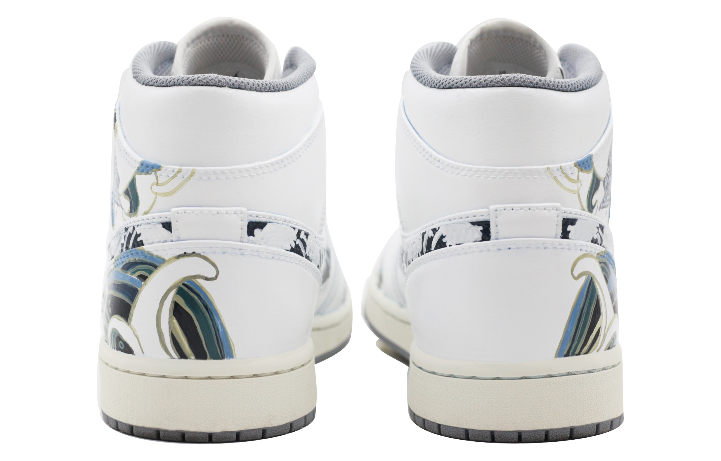 Purchase 【訂製籃球鞋】Jordan Air Jordan 1 國潮 藝術國風 防滑耐磨 中筒 復古籃球鞋 男款 黑白