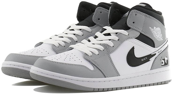 【定制球鞋】Jordan Air Jordan 1 Mid 新中式 中國風 可愛貓 新春出遊 中幫 復古籃球鞋 男款 白粉黑 Lookbook 【定制球鞋】Jordan Air Jordan 1 Mid 新中式 中國風 可愛貓 新春出遊 中幫 復古籃球鞋 男款 白粉黑