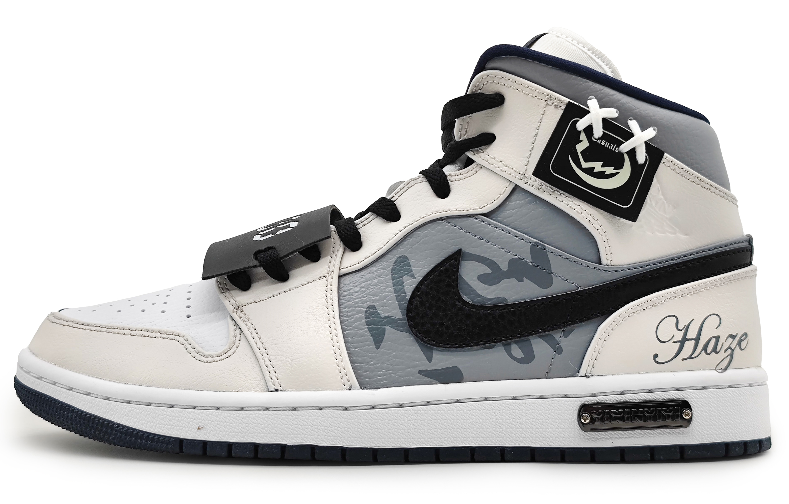 Buy [定制鞋] Air Jordan 1 Mid '中国文化 灰白' 554724-174(Team16-凌晨2点霾)