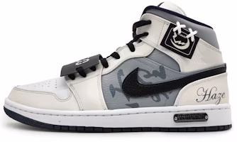 【客製化球鞋】Jordan Air Jordan 1 Mid 霾系列 凌晨兩點 中國風 字符圖騰 布貼 中幫 復古籃球鞋 男款 灰白 Buy 【客製化球鞋】Jordan Air Jordan 1 Mid 霾系列 凌晨兩點 中國風 字符圖騰 布貼 中幫 復古籃球鞋 男款 灰白