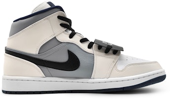 【客製化球鞋】Jordan Air Jordan 1 Mid 霾系列 凌晨兩點 中國風 字符圖騰 布貼 中幫 復古籃球鞋 男款 灰白 Order 【客製化球鞋】Jordan Air Jordan 1 Mid 霾系列 凌晨兩點 中國風 字符圖騰 布貼 中幫 復古籃球鞋 男款 灰白