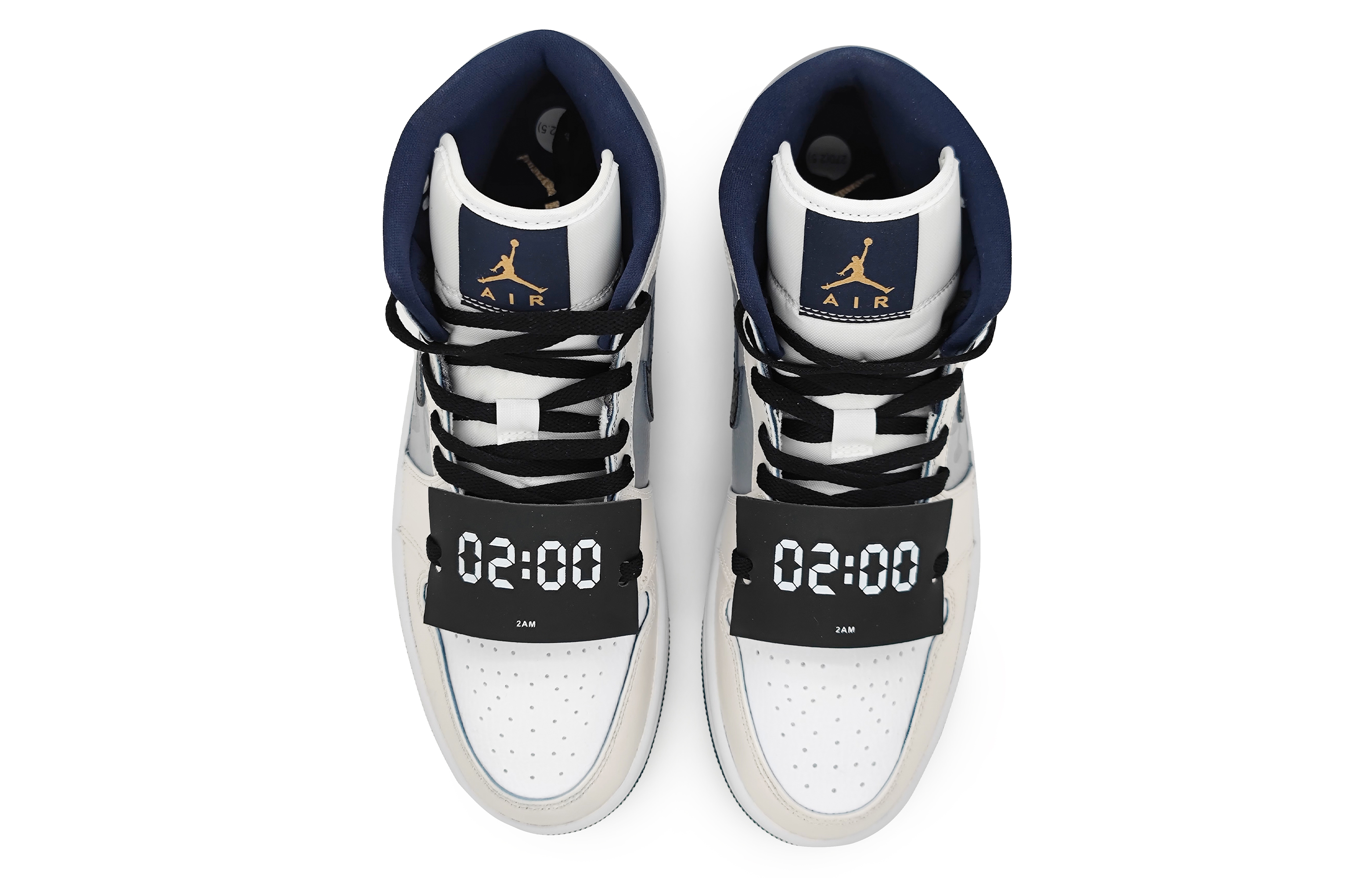 Shop [定制鞋] Air Jordan 1 Mid '中国文化 灰白' 554724-174(Team16-凌晨2点霾)