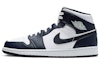 Sizing 【客製化球鞋】Jordan Air Jordan 1 Mid 霾系列 凌晨兩點 中國風 字符圖騰 布貼 中幫 復古籃球鞋 男款 灰白