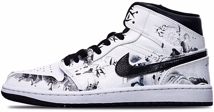 custom-shoes-air-jordan-1-mid-chinese-ink-bamboo