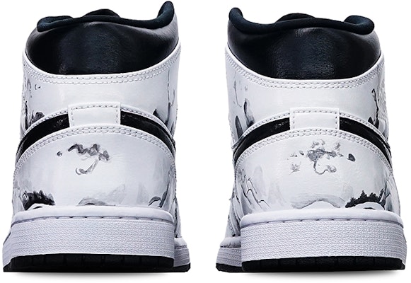 【カスタムシューズ】エアジョーダン1 ミッド「中国墨竹」 554724-075(Teamone-男款水墨竹叶黑白灰Z) Shop 【カスタムシューズ】エアジョーダン1 ミッド「中国墨竹」 554724-075(Teamone-男款水墨竹叶黑白灰Z)