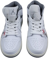 【定制球鞋】 Jordan Air Jordan 1 Mid 中國風主題定制 水墨 枯荷 耐磨防滑 中幫 復古籃球鞋 男款 白黑紅 Shop 【定制球鞋】 Jordan Air Jordan 1 Mid 中國風主題定制 水墨 枯荷 耐磨防滑 中幫 復古籃球鞋 男款 白黑紅