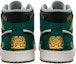 Shop 【訂製球鞋】Jordan Air Jordan 1 Mid 中華風 墨玉麒麟 街頭 休閒 中筒 復古籃球鞋 男款 綠白金