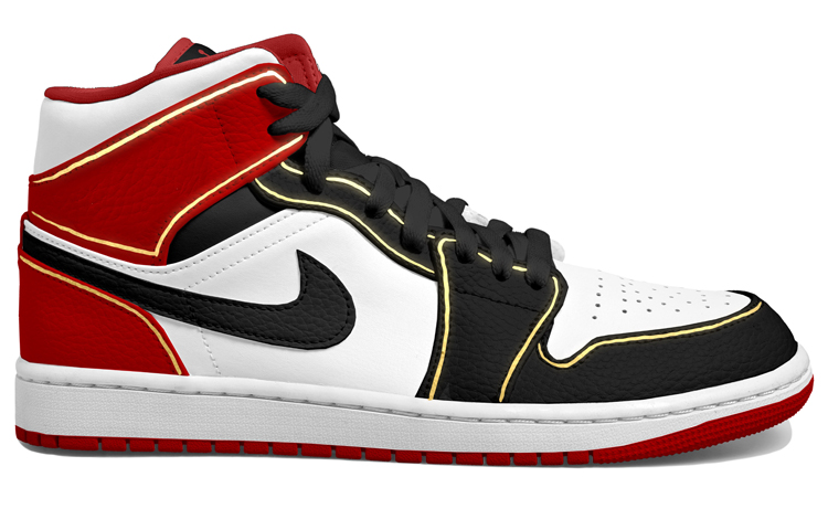Lookbook Jordan 1 Mid "Nudo Chino Conejo Dorado" 554724-074(Team拾玖-黑红中国结男S-BOX)