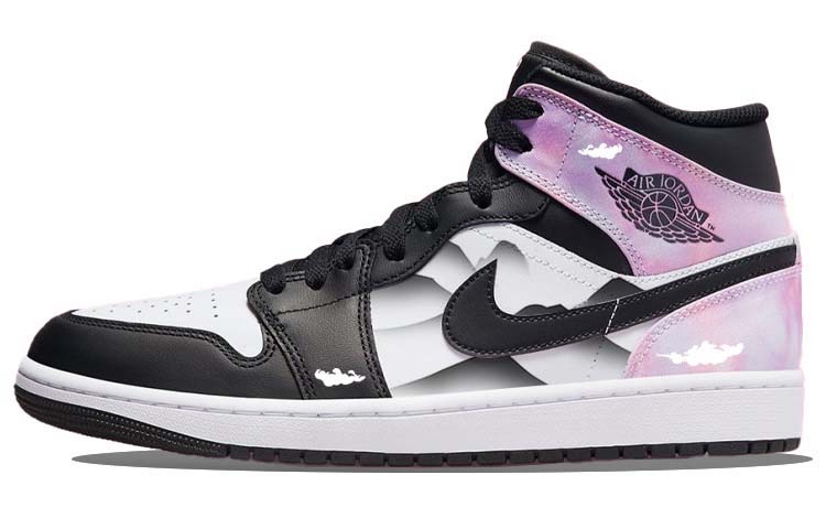 Buy Air Jordan 1 Mid "Paisaje Chino" Negro/Blanco/Rosa DM6216-001(Team56-山河如画)