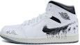 Buy Zapatillas Personalizadas Air Jordan 1 Mid 'Blanco Negro Moderno Chino' 554724-135(Team39-AMY26黑白QD)