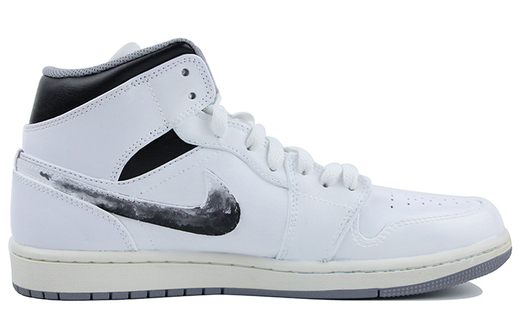 Order [Sepatu Custom] Air Jordan 1 Mid 'Chinese Modern Putih Hitam' 554724-135(Team39-AMY26黑白QD)