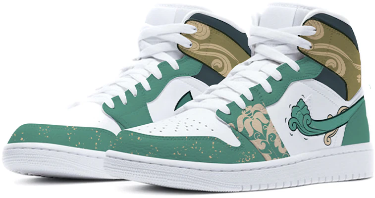 에어 조던 1 미드 '벽화' (커스텀) 554724-129(TeamE--中国风男款壁画喷绘青色) Lookbook 에어 조던 1 미드 '벽화' (커스텀) 554724-129(TeamE--中国风男款壁画喷绘青色)