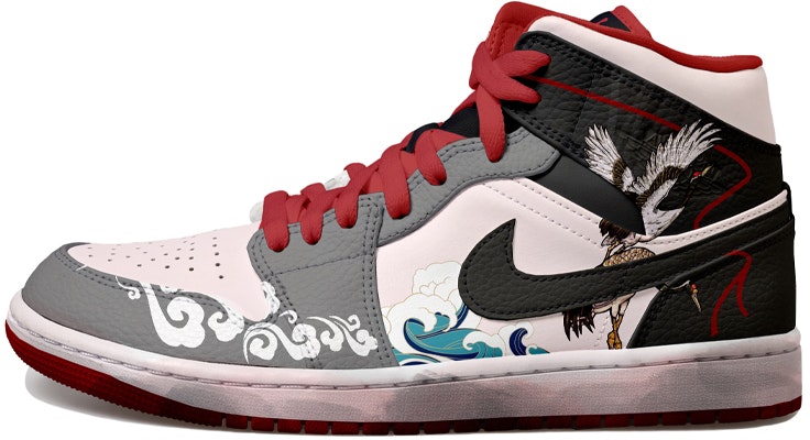 custom-shoes-air-jordan-1-mid-chinese-new-year-black-grey-pink