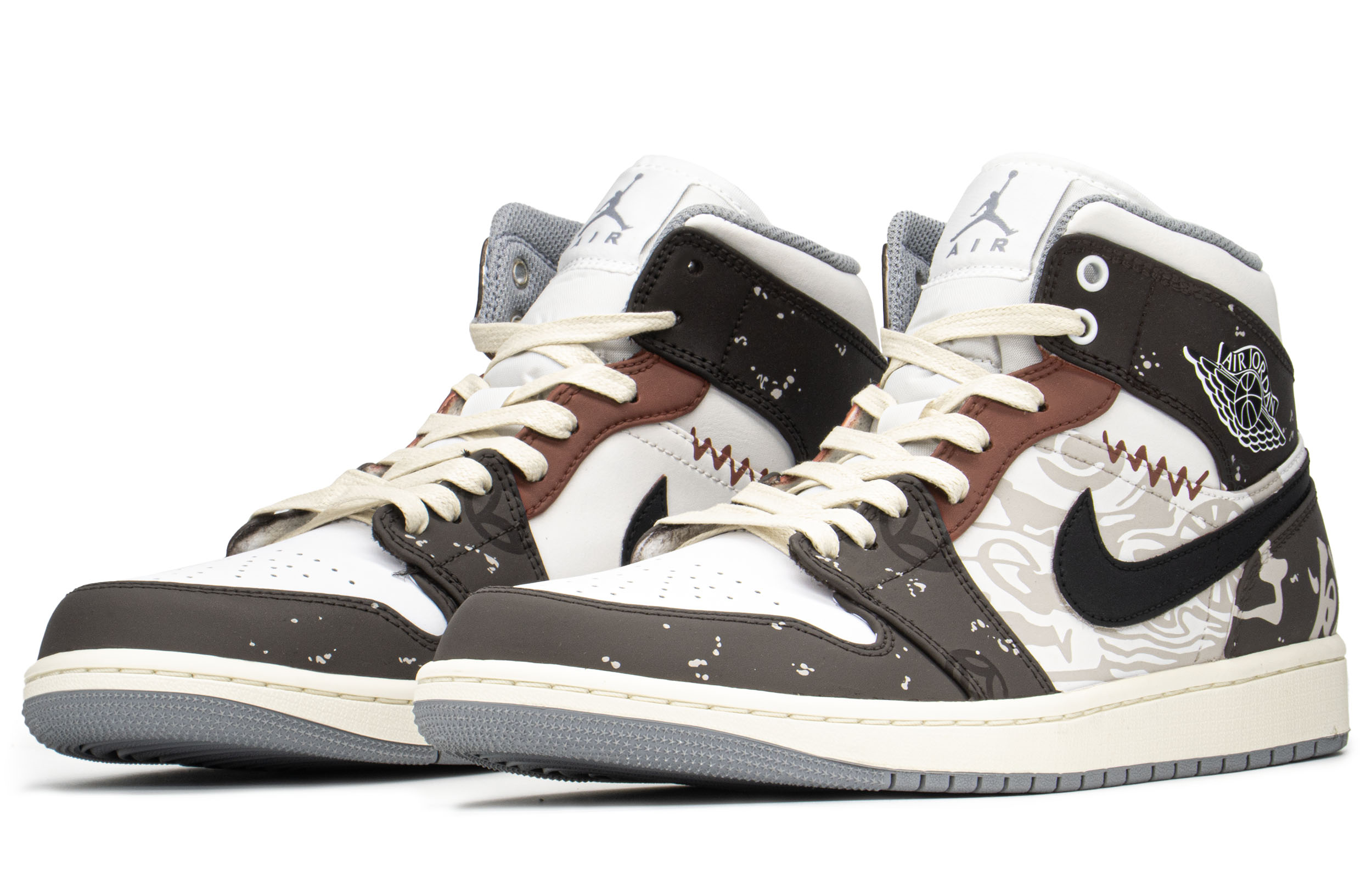 Lookbook [Zapatos Personalizados] Air Jordan 1 Mid 'Año Nuevo Chino Bestia Nian' 554724-135(TeamA-AJ男除夕年兽)