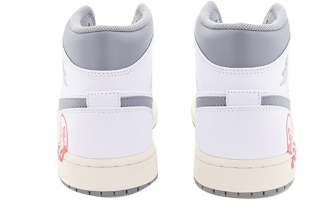 【定製球鞋】 Jordan Air Jordan 1 Mid 新中式 中國風 卯兔迎春 潮流兔年 中幫 復古籃球鞋 男款 白灰 Purchase 【定製球鞋】 Jordan Air Jordan 1 Mid 新中式 中國風 卯兔迎春 潮流兔年 中幫 復古籃球鞋 男款 白灰