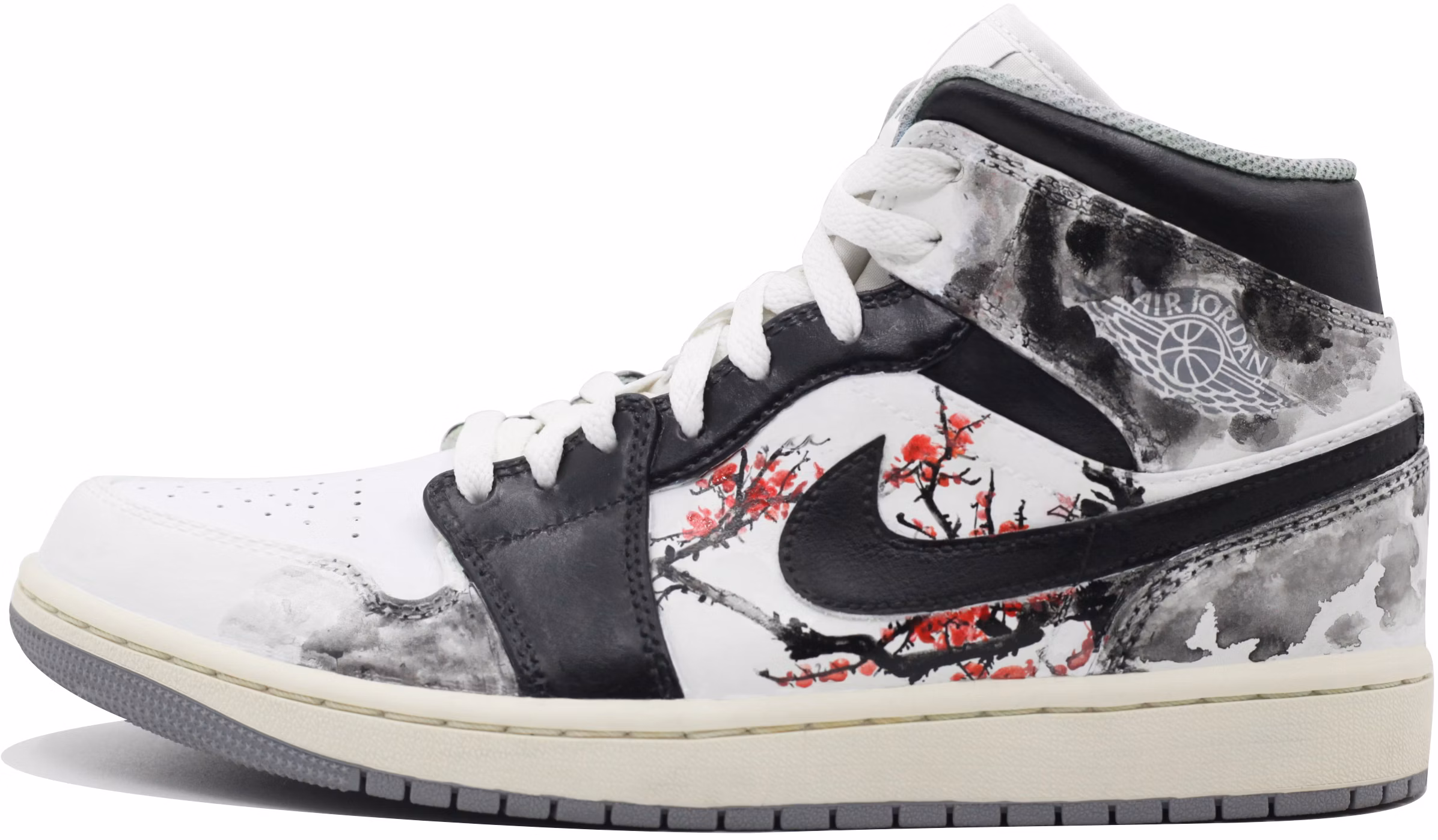 custom-shoes-air-jordan-1-mid-chinese-plum-blossom