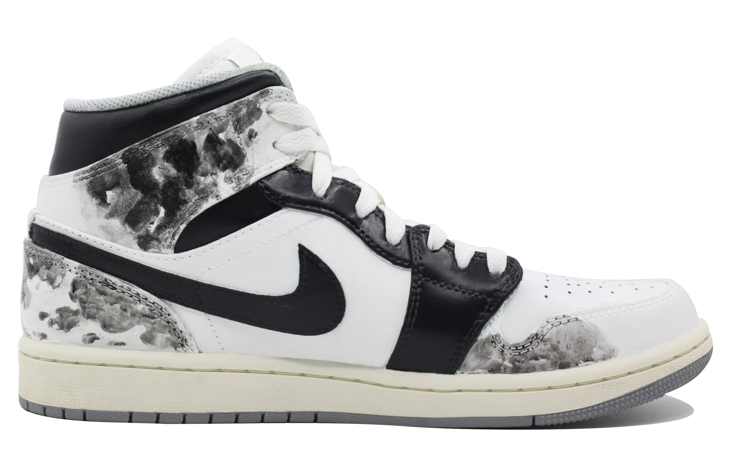 Order [Kasut Custom] Air Jordan 1 Mid 'Bunga Plum Cina' 554724-135(Team39-AMY125梅花)