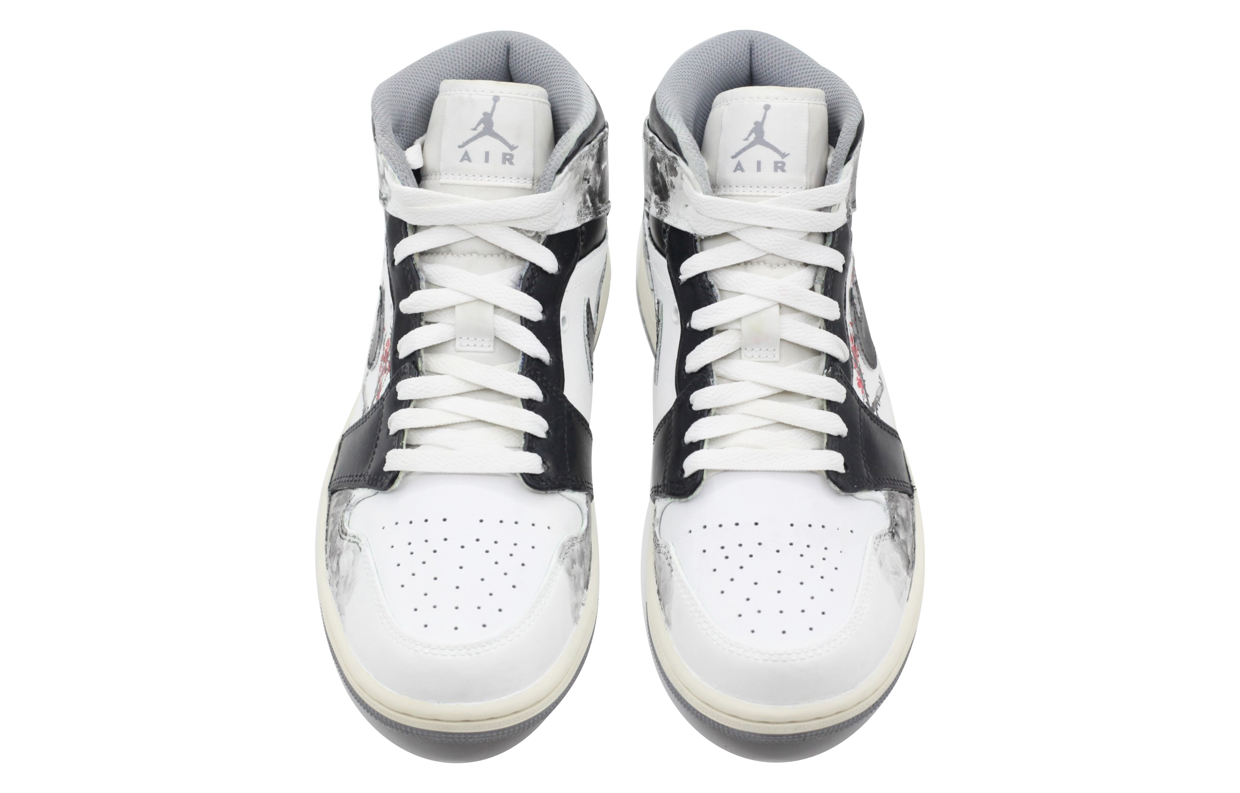 Shop [Kasut Custom] Air Jordan 1 Mid 'Bunga Plum Cina' 554724-135(Team39-AMY125梅花)