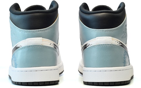 【訂製籃球鞋】 Jordan Air Jordan 1 Mid 七夕 海鹽 防滑耐磨 中筒 復古籃球鞋 男款 黑白藍 Shop 【訂製籃球鞋】 Jordan Air Jordan 1 Mid 七夕 海鹽 防滑耐磨 中筒 復古籃球鞋 男款 黑白藍