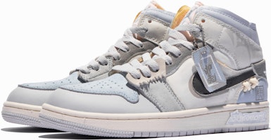 【訂製球鞋】 Jordan Air Jordan 1 Mid 特殊鞋盒 清風煙雨 印章 縫線 中國風 中幫 復古籃球鞋 男款 灰藍 Shop 【訂製球鞋】 Jordan Air Jordan 1 Mid 特殊鞋盒 清風煙雨 印章 縫線 中國風 中幫 復古籃球鞋 男款 灰藍