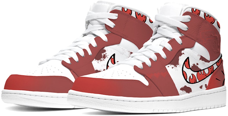 에어 조던 1 미드 '중경훠궈' (커스텀) 554724-130(TeamE-男款重庆老火锅红白) Lookbook 에어 조던 1 미드 '중경훠궈' (커스텀) 554724-130(TeamE-男款重庆老火锅红白)