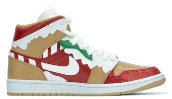 【定制球鞋】Jordan Air Jordan 1 Mid FZBB 聖誕節 二次元 聖誕花紋 糖果 雪花 中幫 復古籃球鞋 男款 紅綠白卡其 Order 【定制球鞋】Jordan Air Jordan 1 Mid FZBB 聖誕節 二次元 聖誕花紋 糖果 雪花 中幫 復古籃球鞋 男款 紅綠白卡其