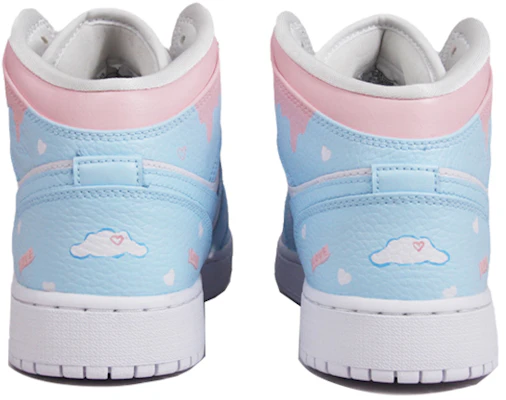 【定制球鞋】Jordan Air Jordan 1 Mid CL 聖誕愛心 Love 流淌 可愛 中幫 復古籃球鞋 男款 白藍粉 Shop 【定制球鞋】Jordan Air Jordan 1 Mid CL 聖誕愛心 Love 流淌 可愛 中幫 復古籃球鞋 男款 白藍粉