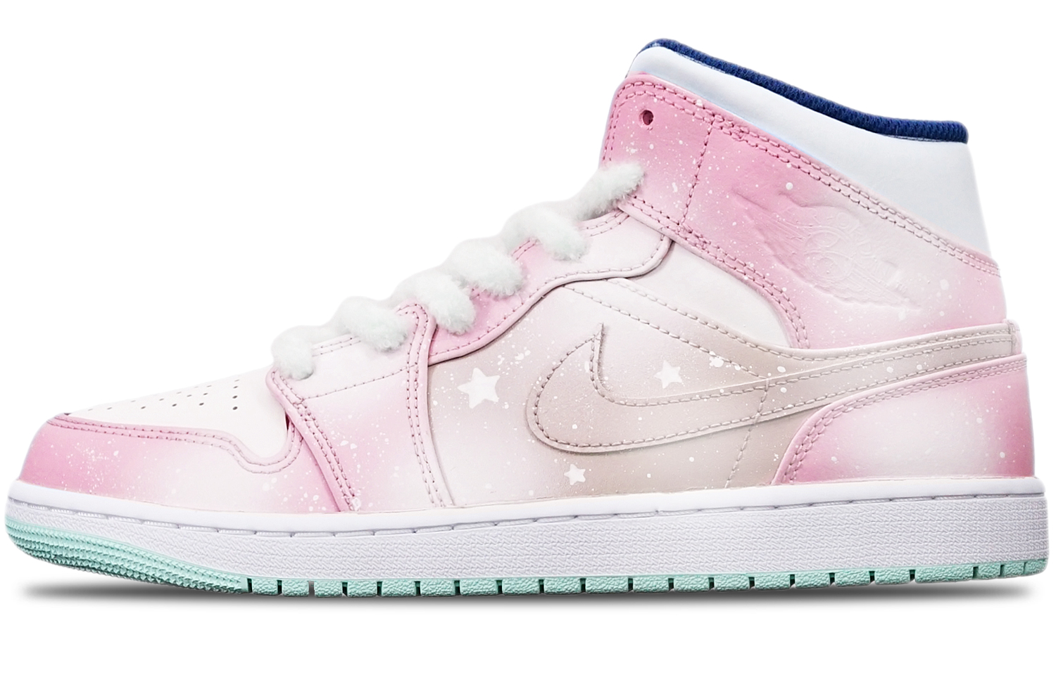 Buy Jordan 1 Mid "Copo Nieve Rosa" (Personalizadas) 554725-413(TeamT-桃红白融雪女S-BOX)
